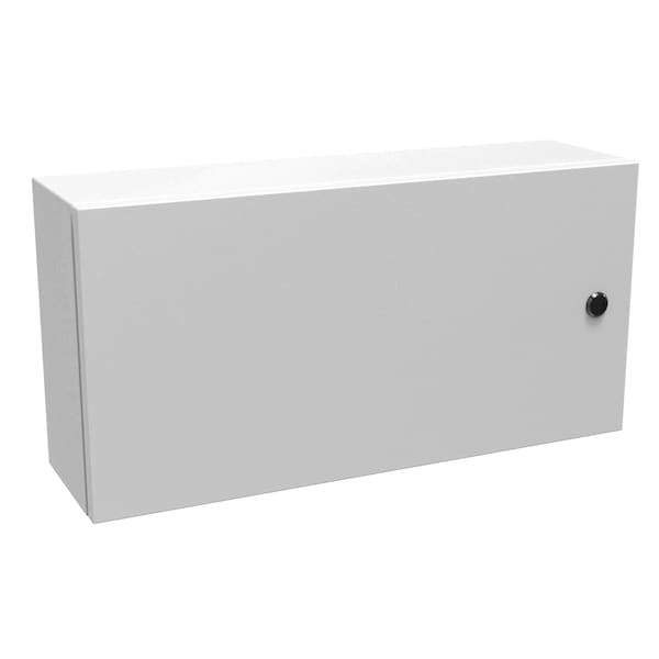 Hammond Slotted 1/4 Turn Latch Electrical Enclosures, 12 in H, 6 in D, 24 in W, NEMA 4, Steel EN4SD12246LG - main
